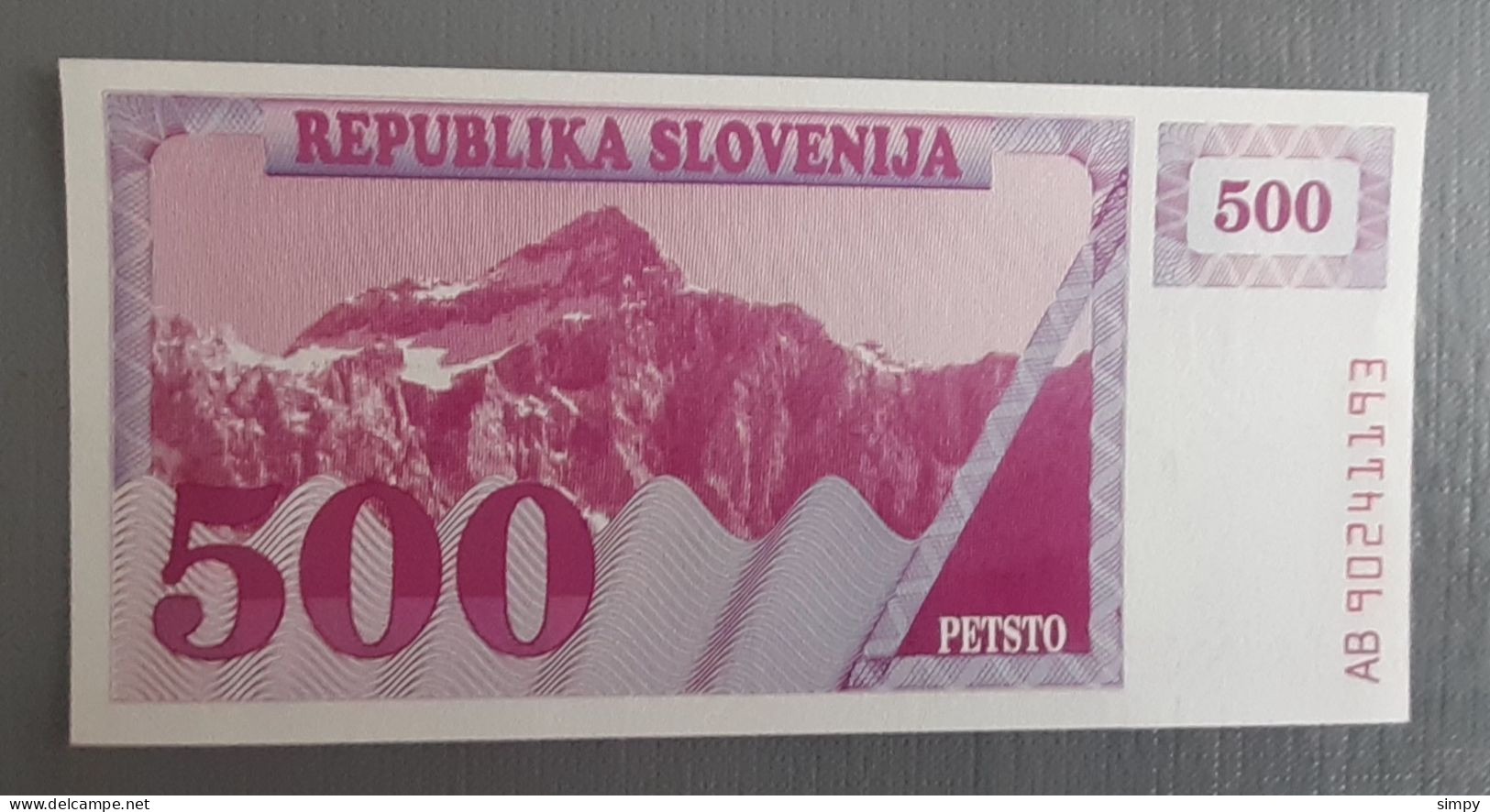 Slovenia 500 Tolarjev 1990 Prefix AB UNC - Slovenia