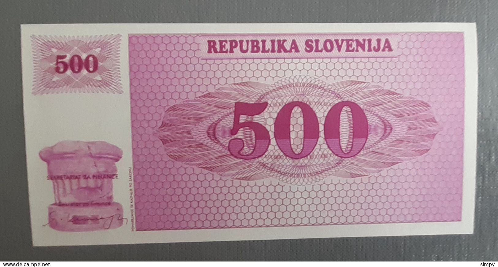 Slovenia 500 Tolarjev 1990 Prefix AB UNC - Slowenien