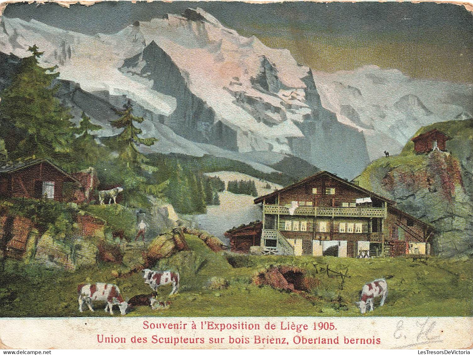 BELGIQUE - Liège - Union Des Sculpteurs Sur Bois Brienz - Oberland Bernois - Carte Postale Ancienne - Liege