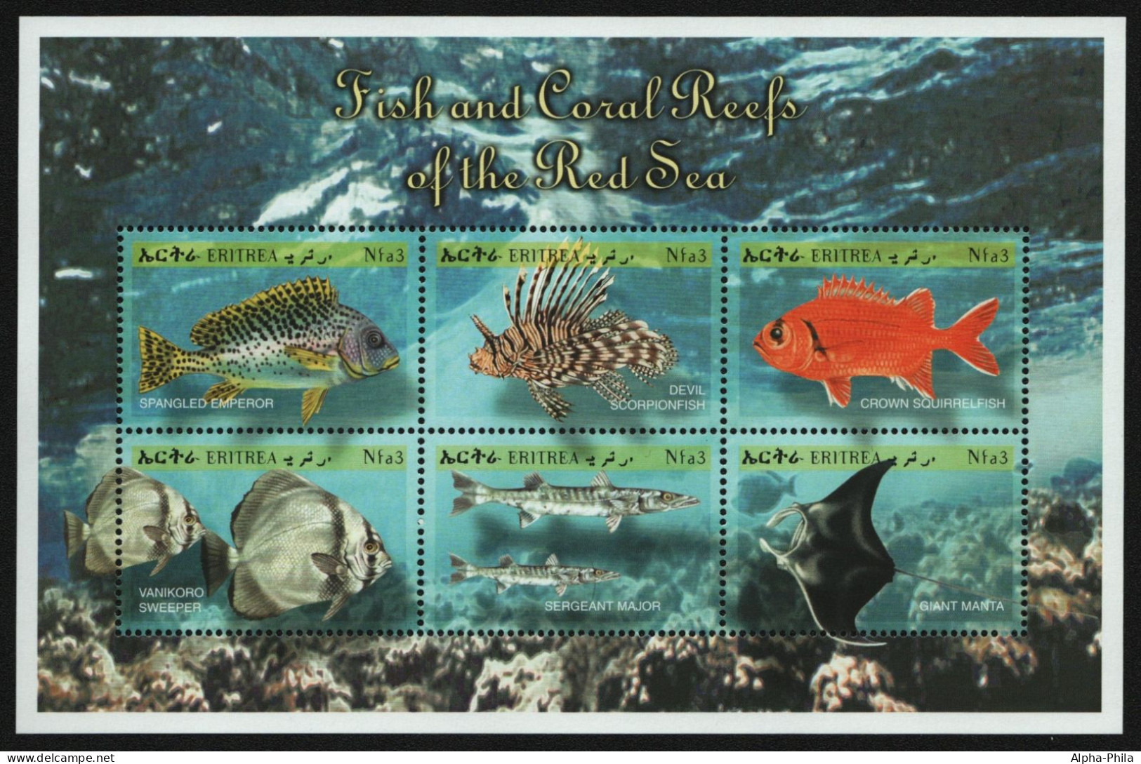 Eritrea 2000 - Mi-Nr. 212-217 ** - MNH - Fische / Fish - Eritrea