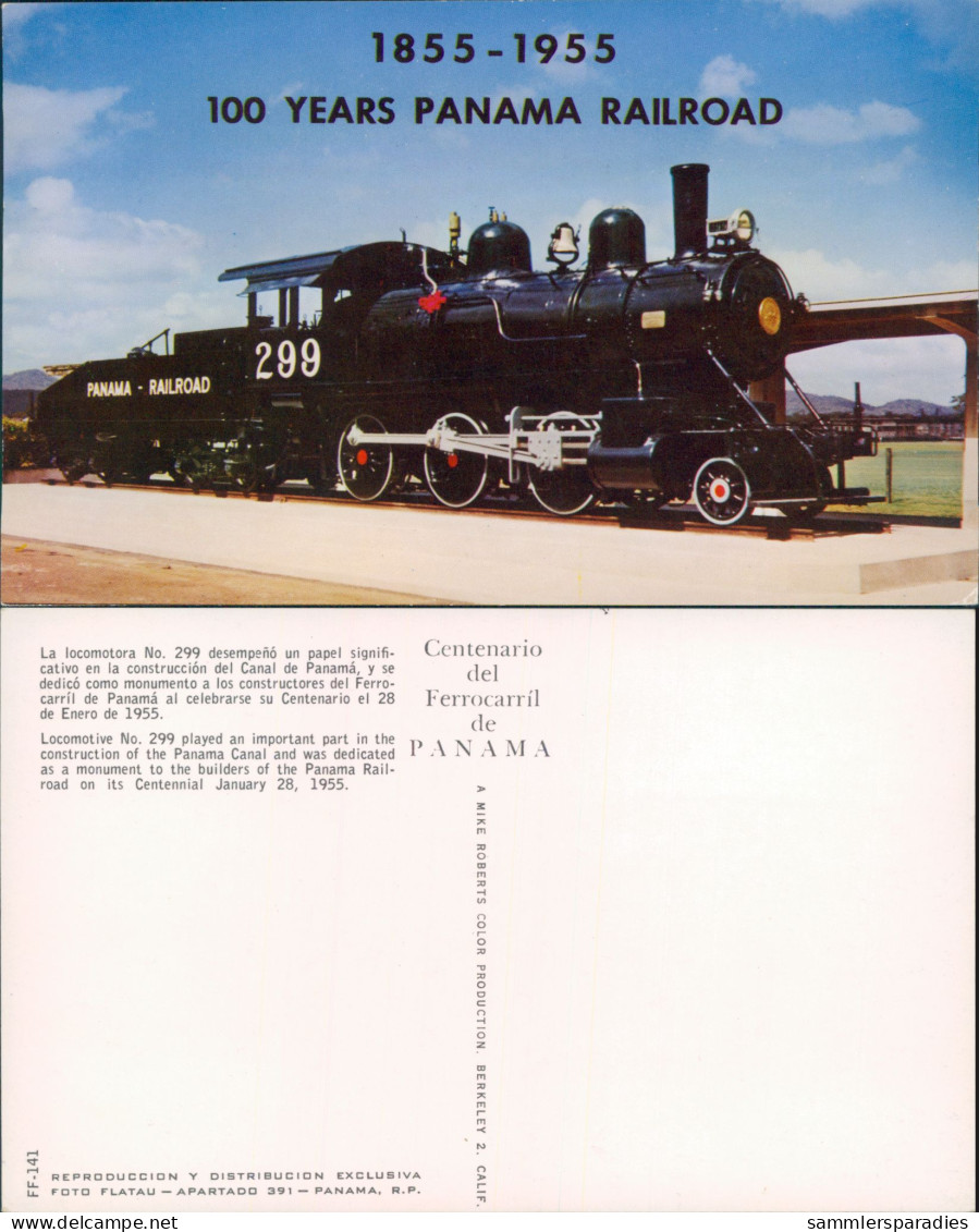 UA066 AK Panama 100 Years Railroad - Zug Eisenbahn Lok - Panama