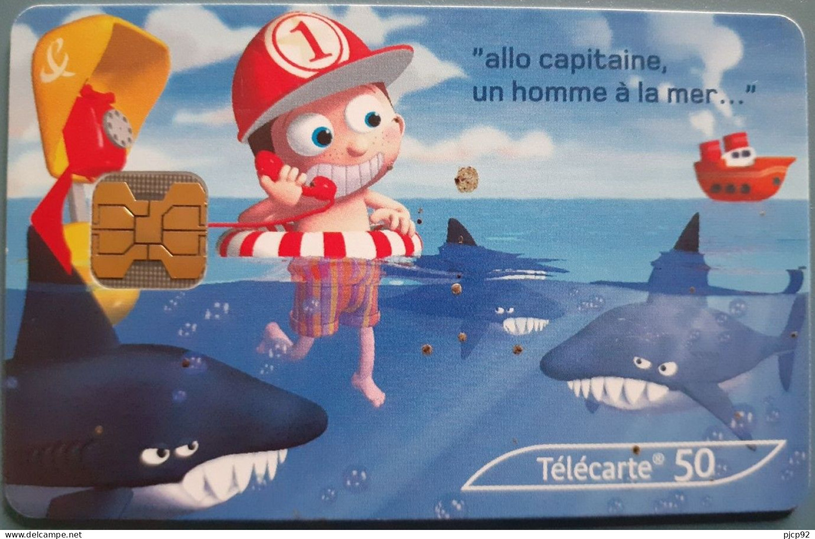 France - 2002 - Télécarte 50 Unités - Allo Capitaine Un Homme à La Mer - 2002