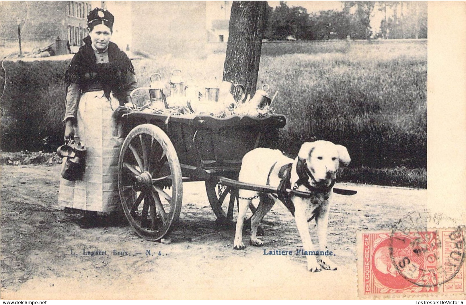 Laitière Flamande - Attelage De Chien - Vieux Métiers - L.Lagaert - Carte Postale Ancienne - Craft