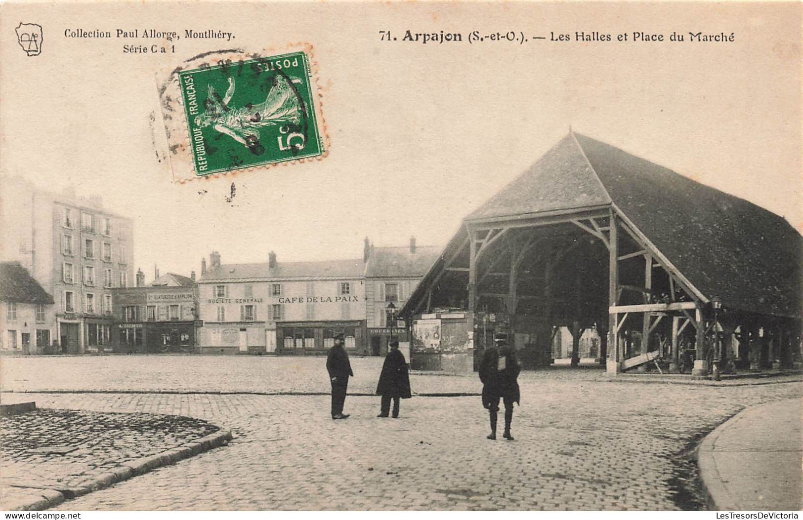 FRANCE - Arpajon - Les Halles Et Place Du Marché - Carte Postale Ancienne - Arpajon