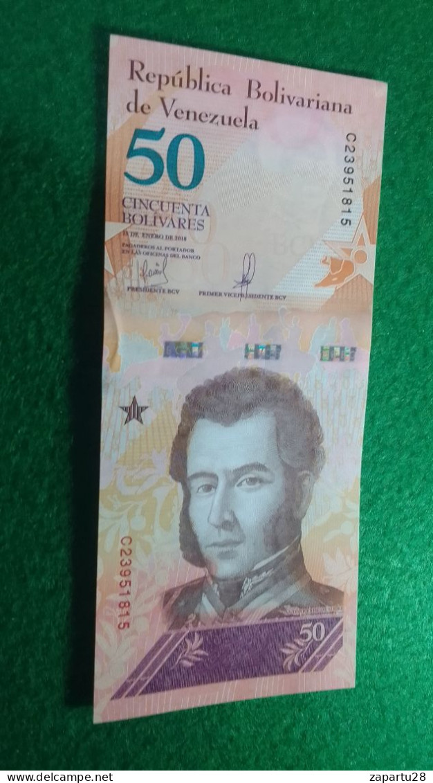 VENEZUELA-      50      BOLİVARES    UNC - Venezuela