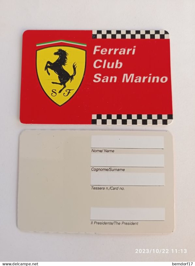 REPUBBLICA DI SAN MARINO - FERRARI CLUB SAN MARINO - Autosport - F1