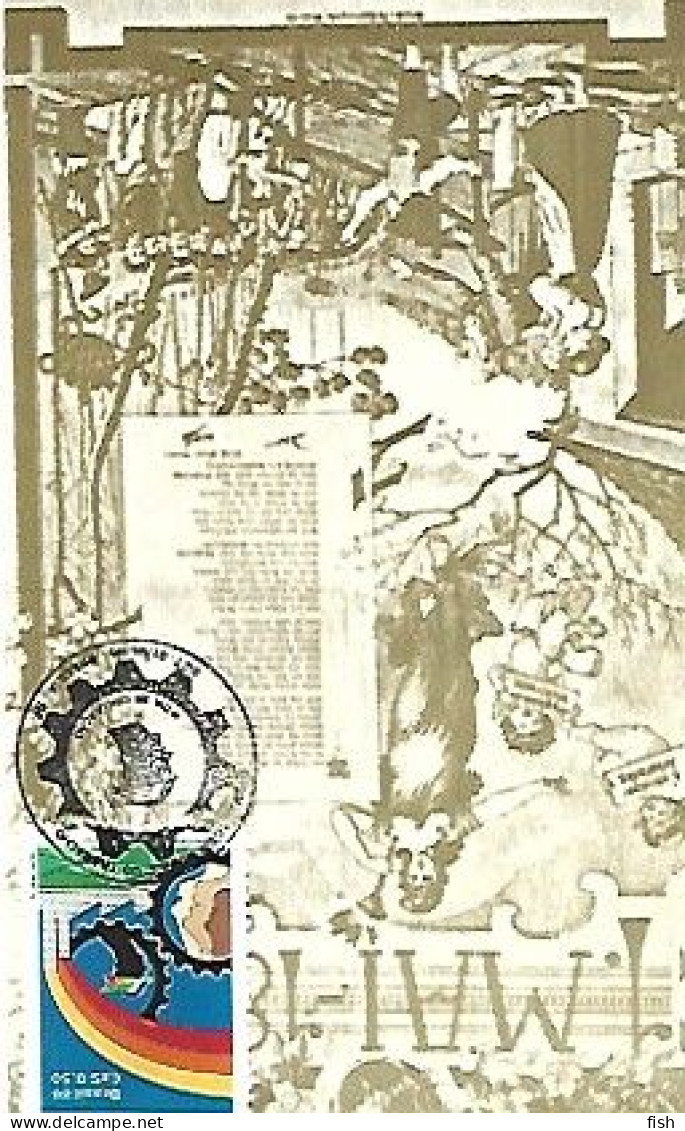 Brazil & Maximum Card, German Poster For May 1, 1891, Brasília 1986 (6888) - Grèves
