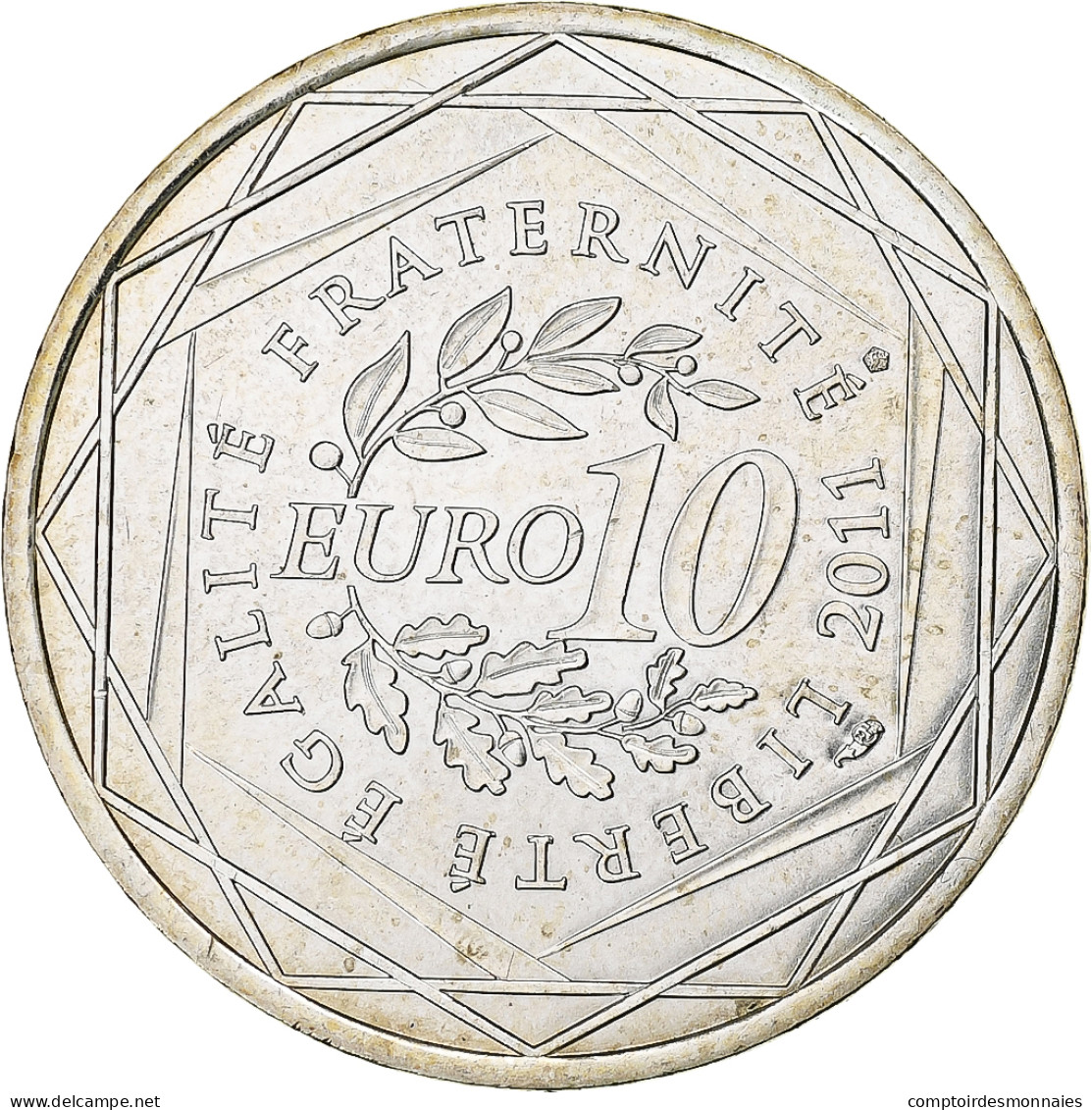 France, 10 Euro, 2011, Paris, Languedoc Roussillon, SPL, Argent, KM:1741 - France