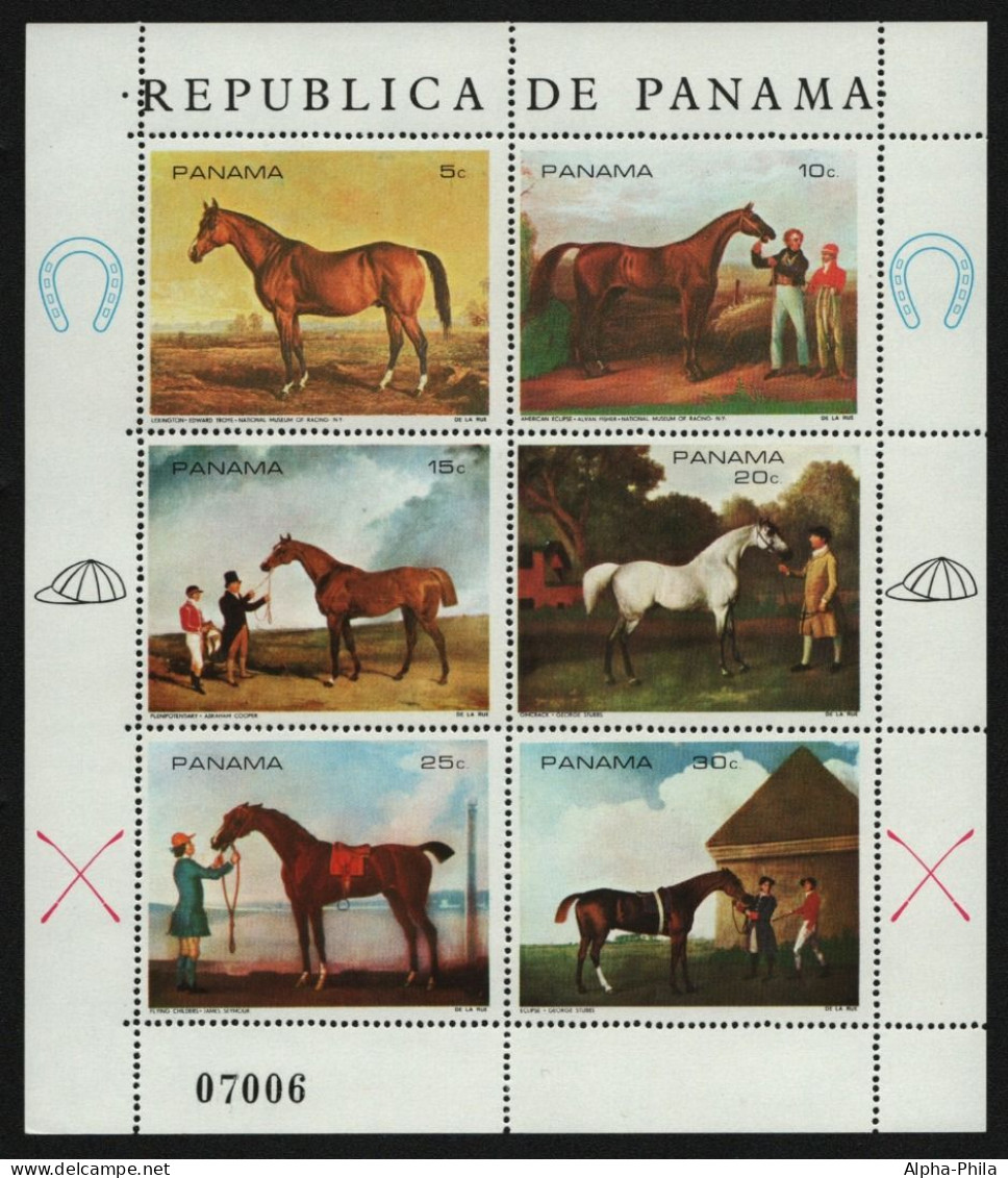 Panama 1968 - Mi-Nr. 1118-1123 ** - MNH - Pferde / Horses - Panama