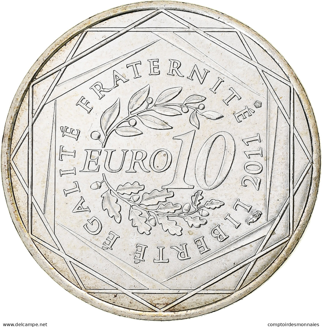 France, 10 Euro, 2011, Paris, Provence Alpes Côte D'Azur, SPL, Argent - France