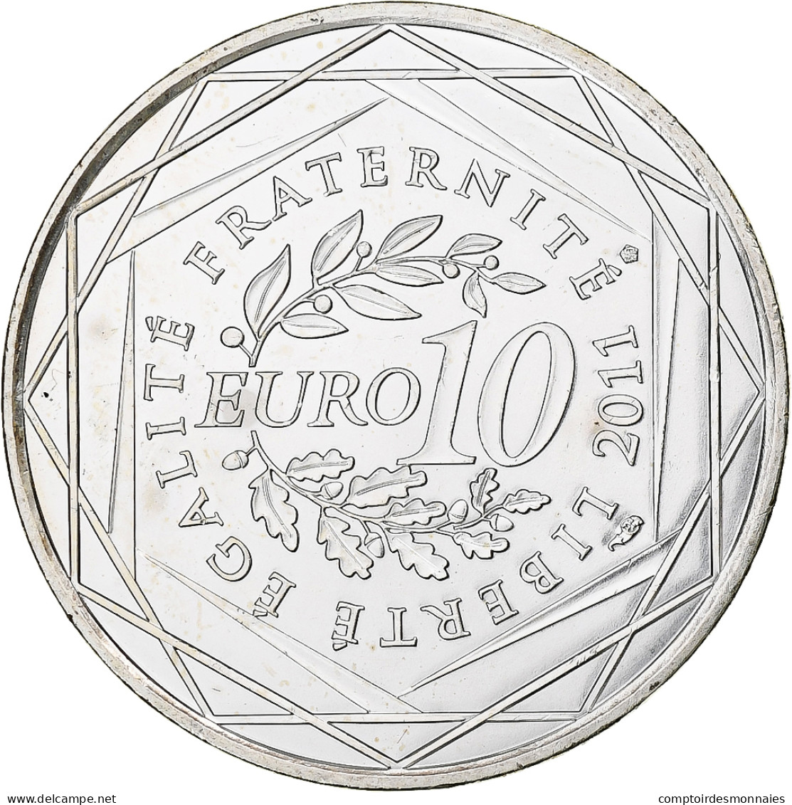 France, 10 Euro, 2011, Paris, Auvergne, SPL, Argent, KM:1728 - France