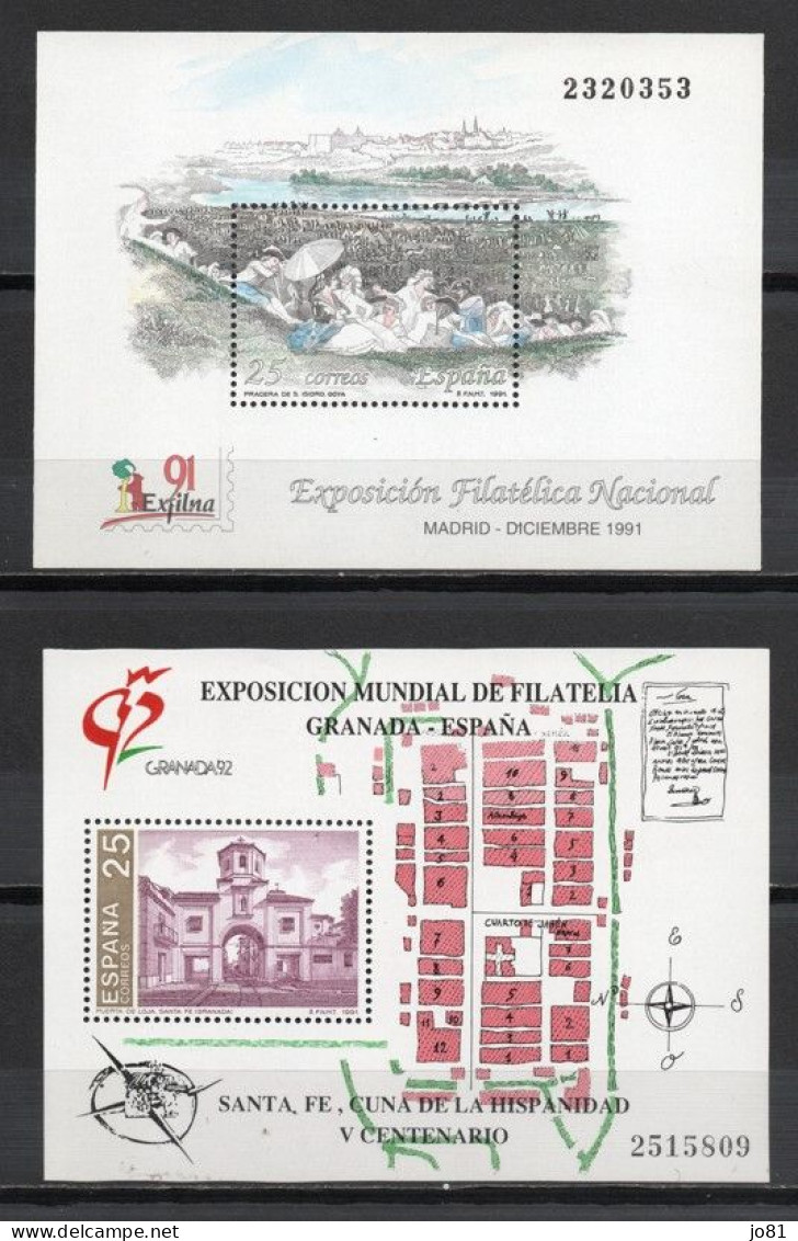 Espagne YT Bloc 45 + 47 Neuf Sans Charnière XX MNH - Blocs & Hojas