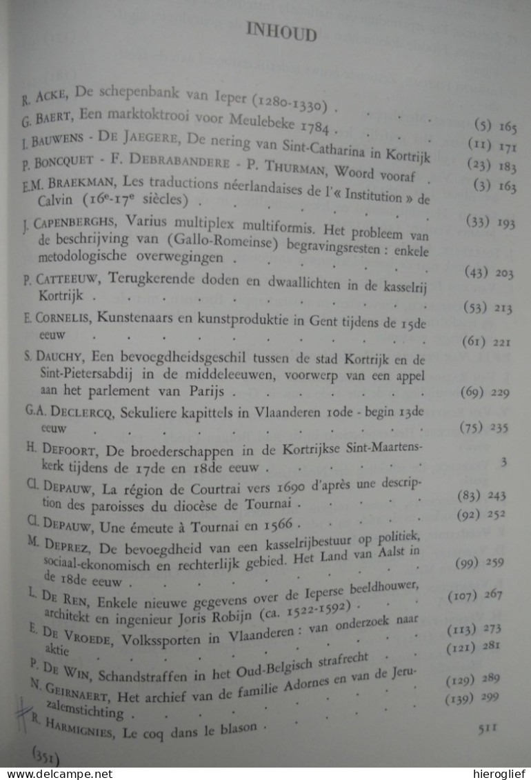 Leiegouw 12.1986 Leie Kortrijk Ieper Meulebeke Gent Tournai Land Van Aalst Adornes Jeruzalem Brugge - Histoire