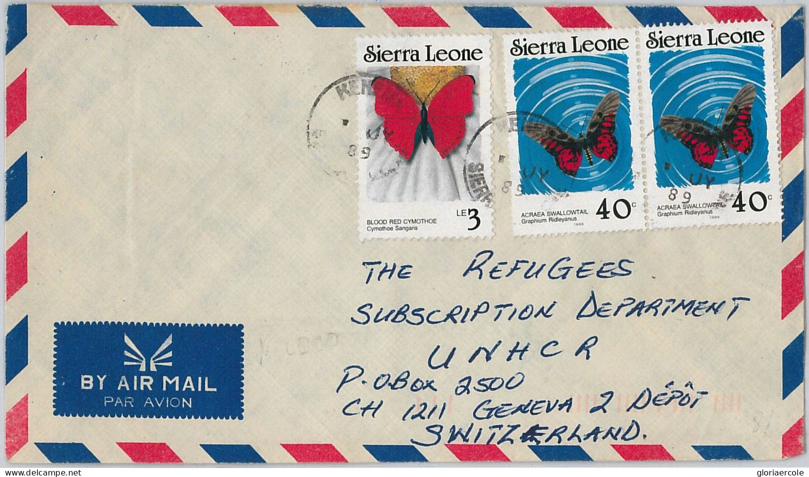 56533 - SIERRA LEONE - POSTAL HISTORY: COVER To SWITZERLAN 1989 - BUTTERFLIES - Sierra Leone (...-1960)