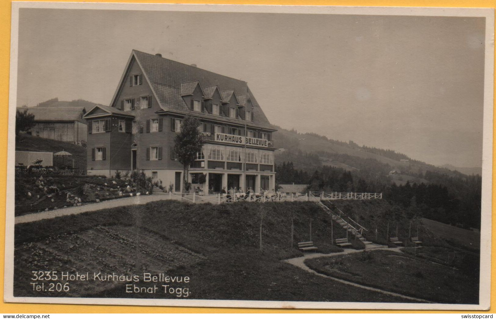 EBNAT-KAPPEL Hotel Kurhaus Bellevue Gel. 1930 Stempel Kurhaus - Ebnat-Kappel