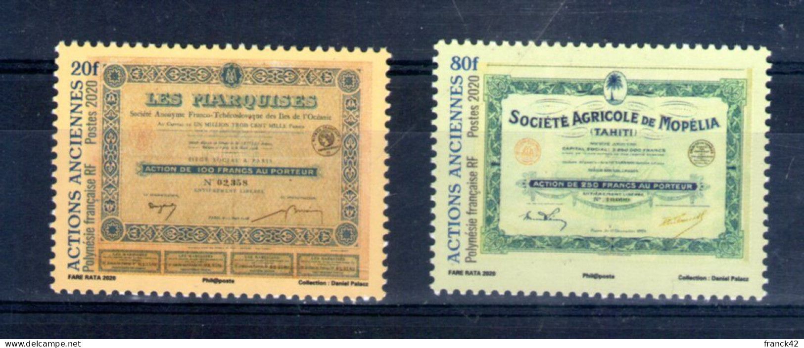 Polynésie Française. Anciennes Actions Au Porteur. 2020 - Unused Stamps