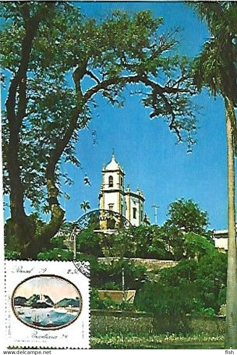 Brazil & Maximum Card, Igreja Da Nossa Senhora Da Gloria Do Outeiro, BRASILIANA, Rio De Janeiro 1979 (6888) - Cartes-maximum