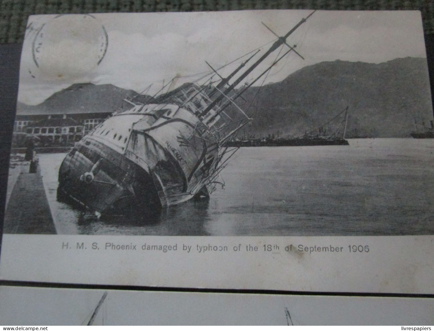 Hongkong Typhoon 1906 Lot 2 Cpa Destroyer Damaged - China (Hong Kong)