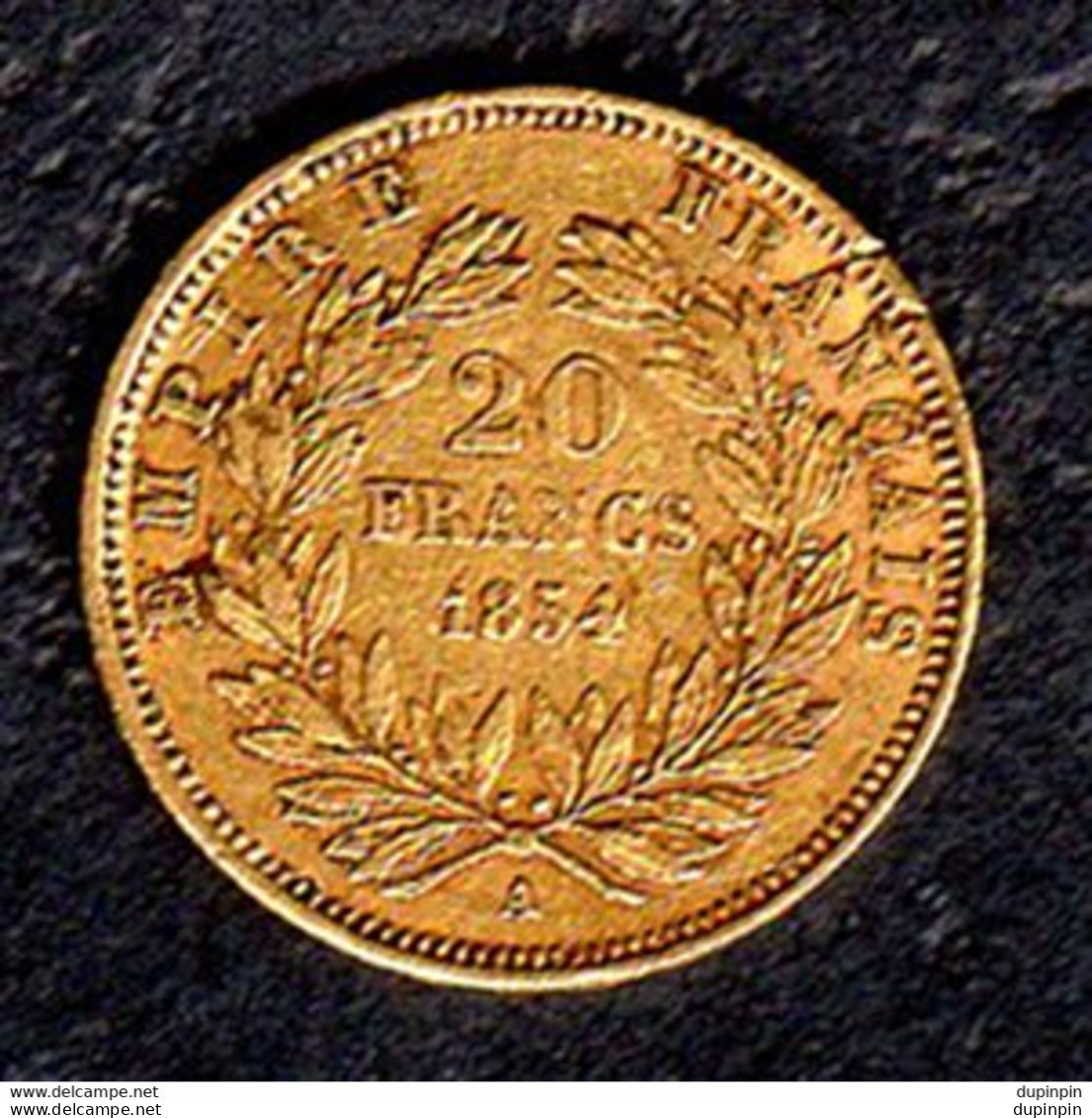 20 FRANCS OR - NAPOLEON III - TETE NUE 1854 - 20 Centimes