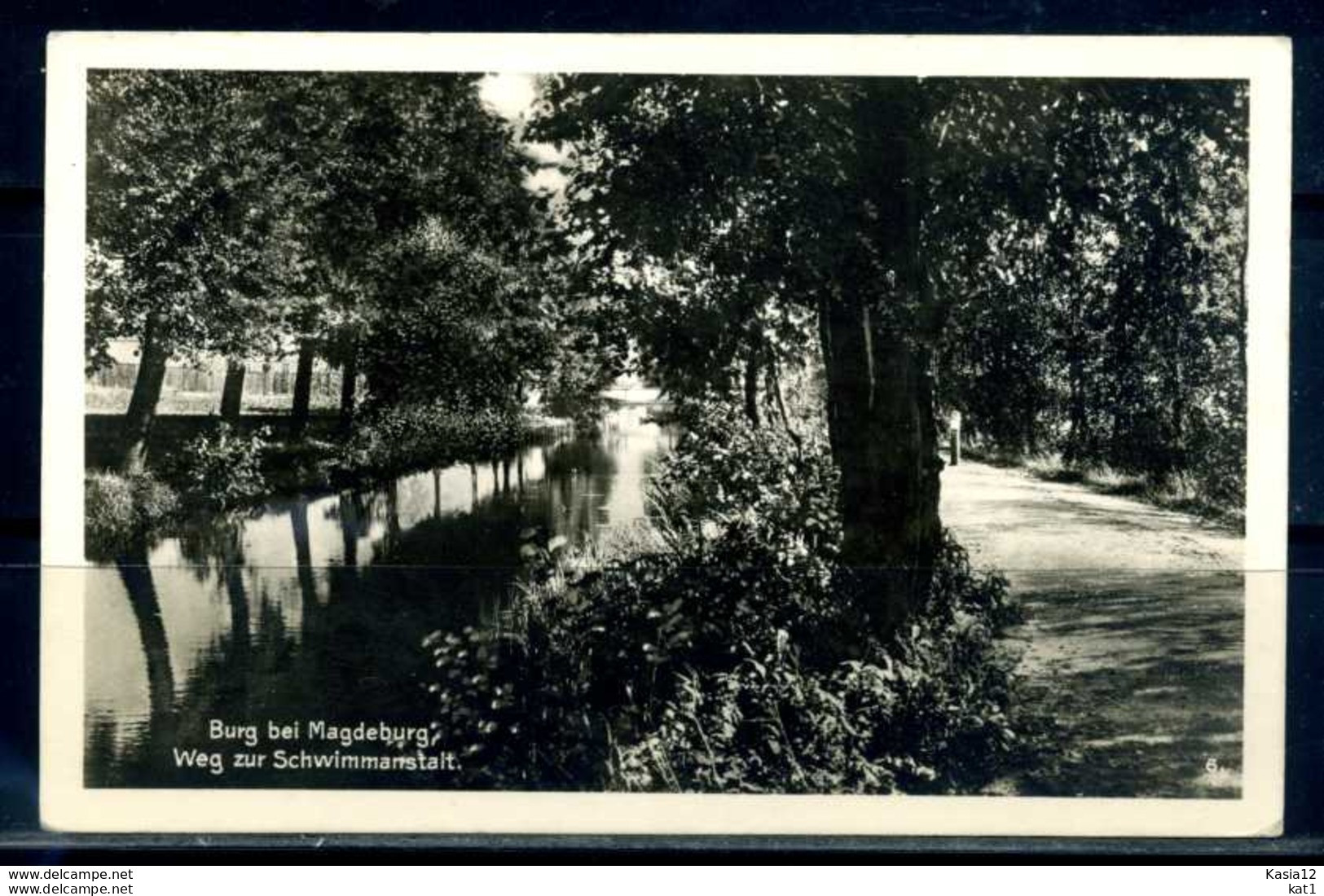 K07603)Ansichtskarte: Burg, Weg Zur Schwimmanstalt - Burg