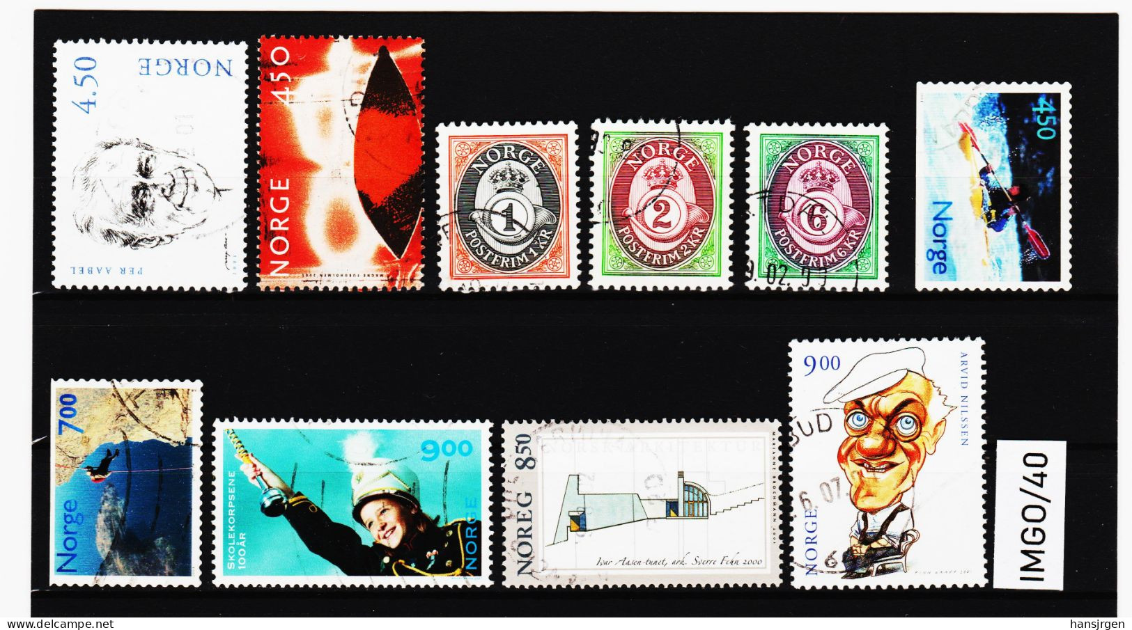 IMGO/40 N O R W E G E N 2001  Gestempeltes LOT  Z Ä H N U N G SIEHE ABBILDUNG - Used Stamps