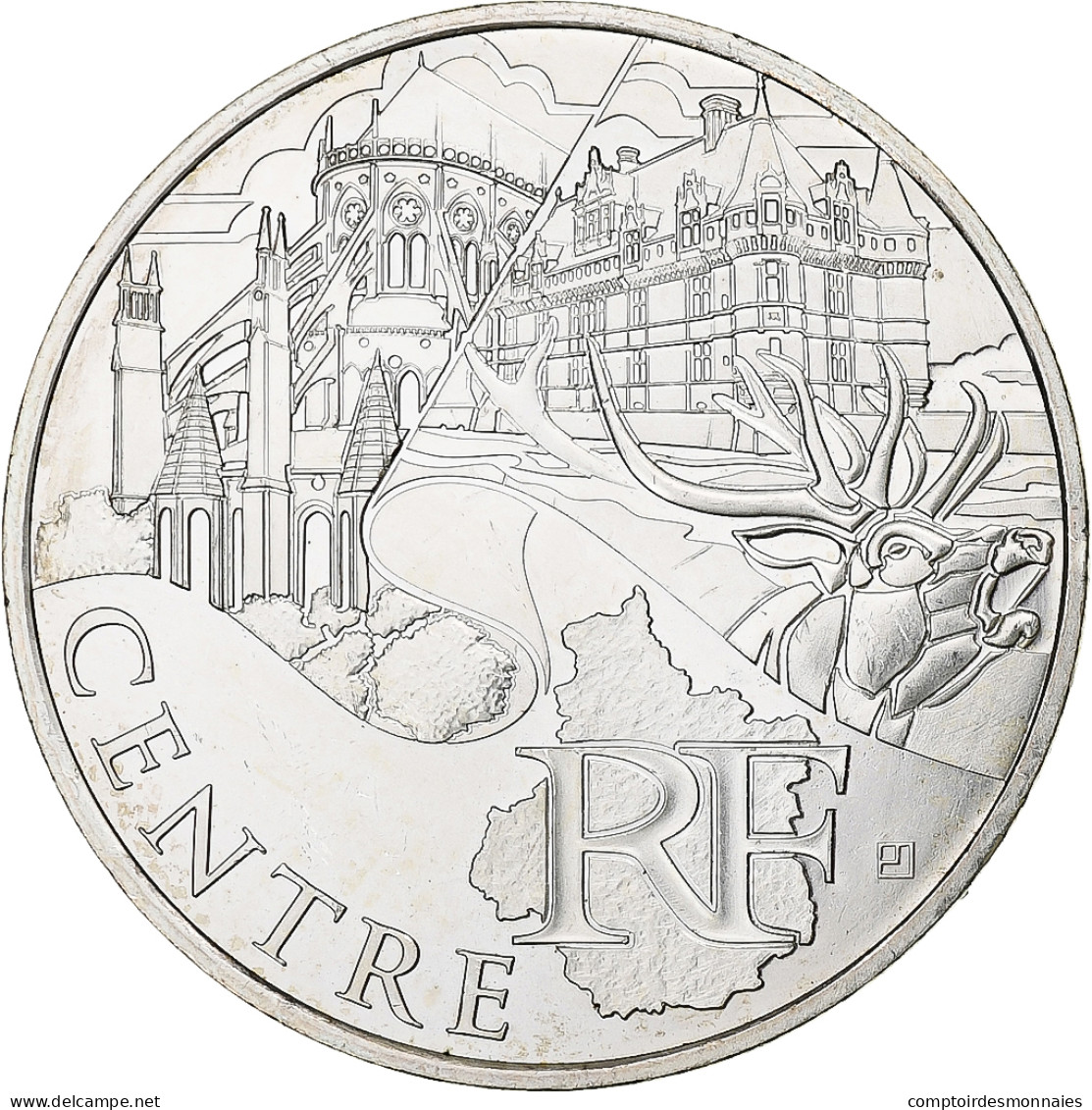 France, 10 Euro, Centre, 2011, Paris, Centre, SUP+, Argent, KM:1732 - France