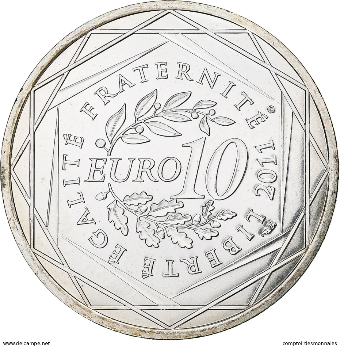 France, 10 Euro, Centre, 2011, Paris, Centre, SUP+, Argent, KM:1732 - France