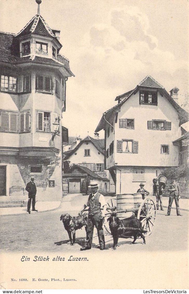 Suisse - Ein Stück Altes Luzern - Attelage De Chien - Animé - Carte Postale Ancienne - Lucerne