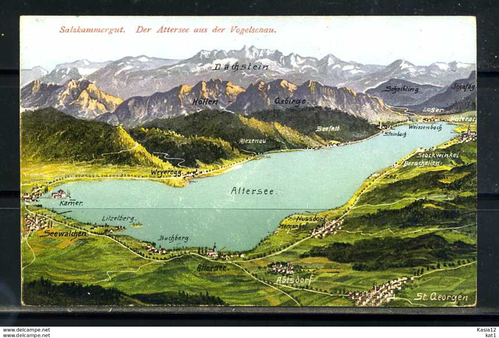 K08865)Ansichtskarte: Attersee, Panorama - Attersee-Orte