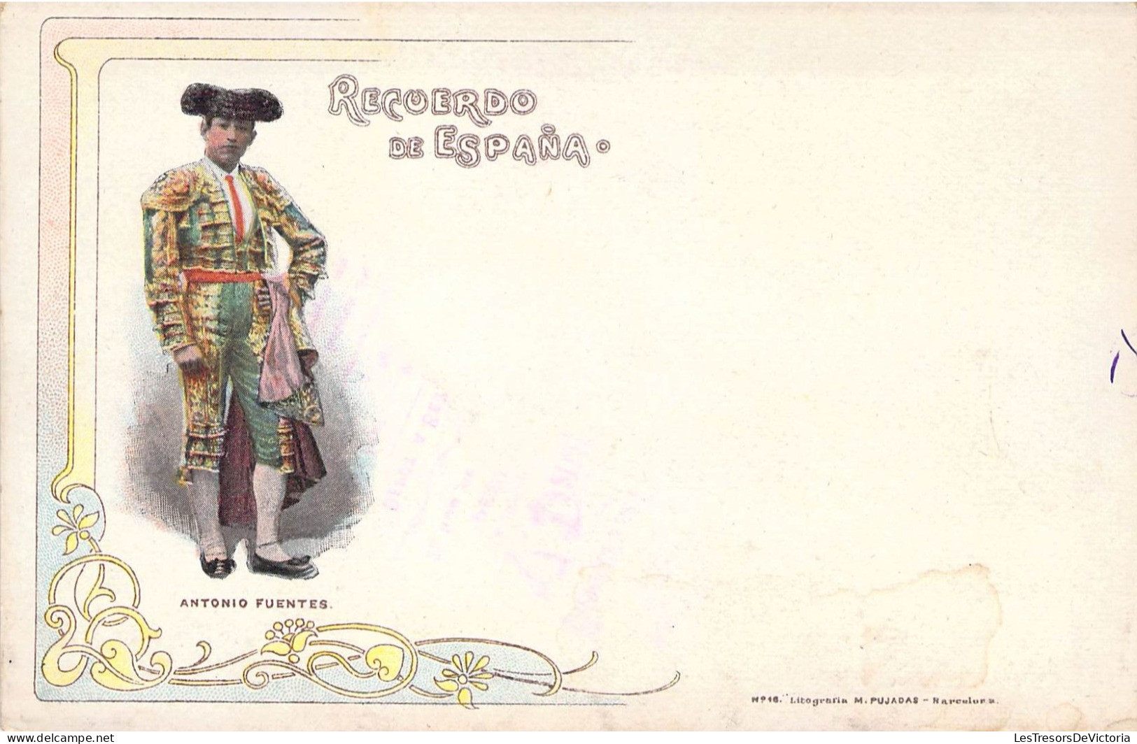 Espagne - Corrida - Antonio Fuentes - Recuerdo De Espana - Colorisé - Carte Postale Ancienne - Corrida