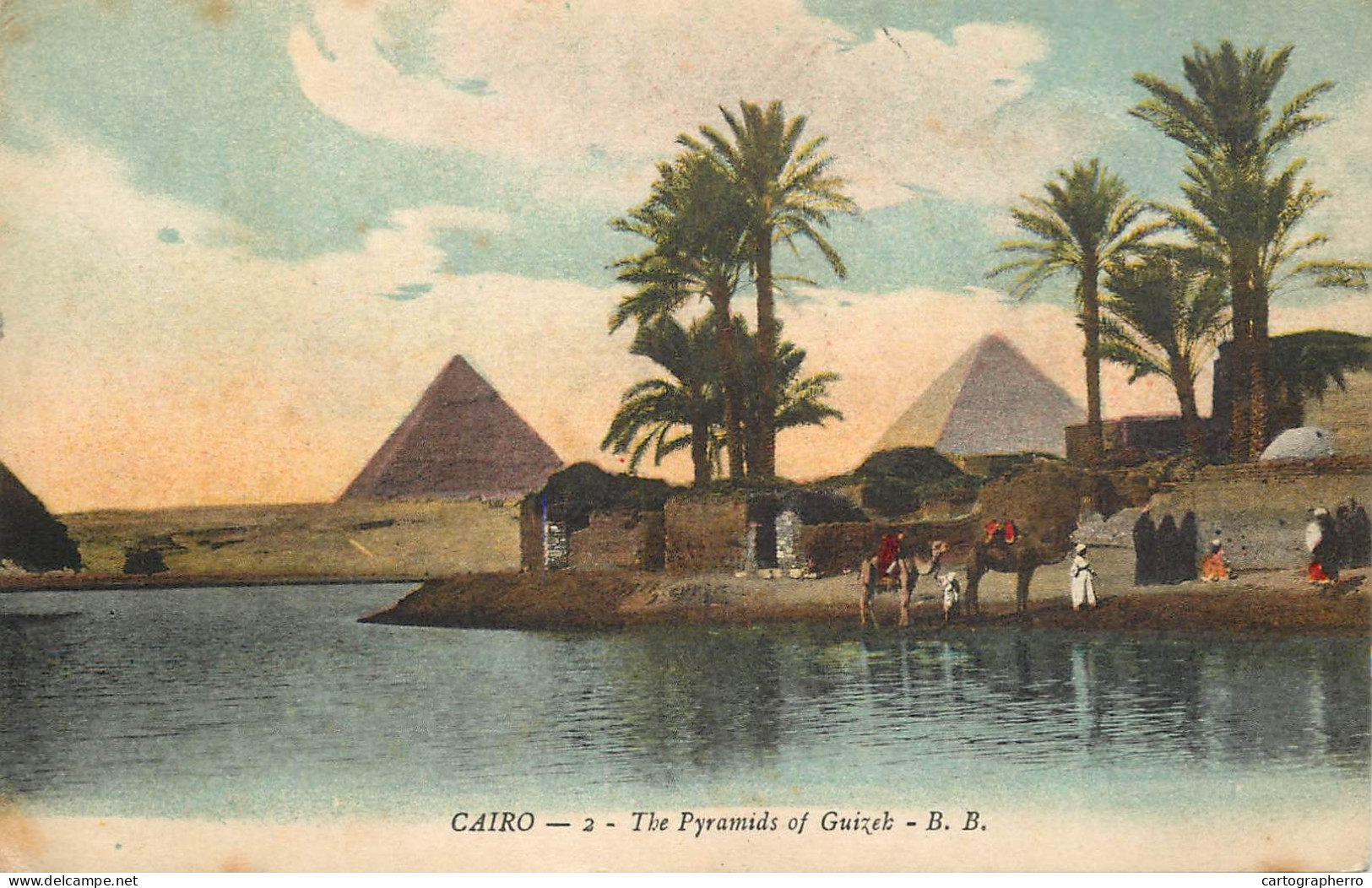 Postcard Egypt Cairo The Pyramids Of Guizeh - Pyramides