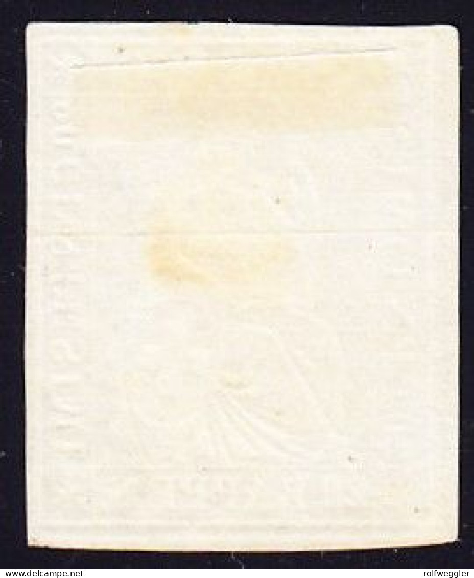 1854 20 Rp Blass Orangegelb, Ungebraucht, Vollrandig, Schönes Relief Ohne Gummi. Foto-Befund Renggli - Ungebraucht