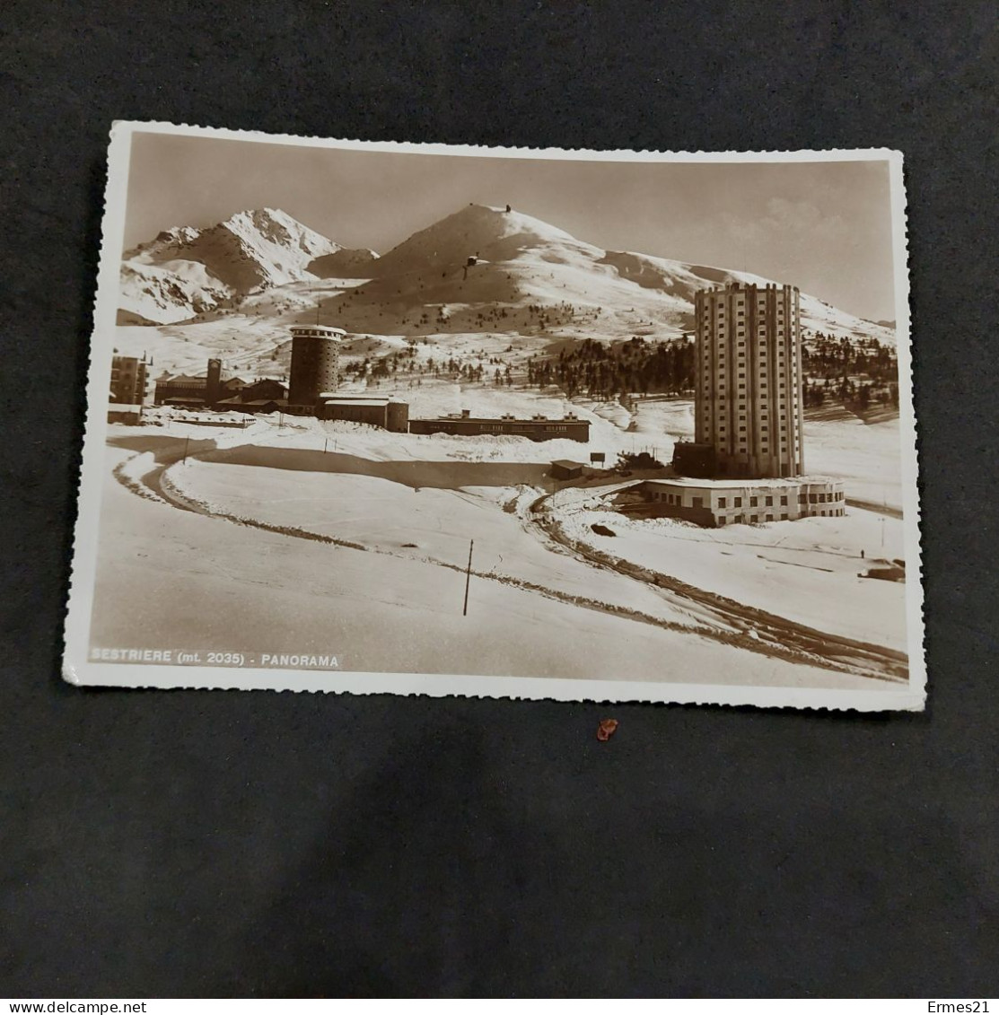 Cartolina 1939. Sestriere. Grande Albergo Sestriere. . Condizioni Eccellenti. Viaggiata. - Panoramic Views