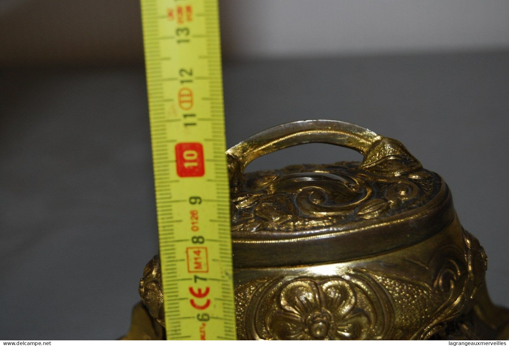 C154 Très ancienne boite à bijou - Bronze - écrin origine - XIX siècle - Rococo