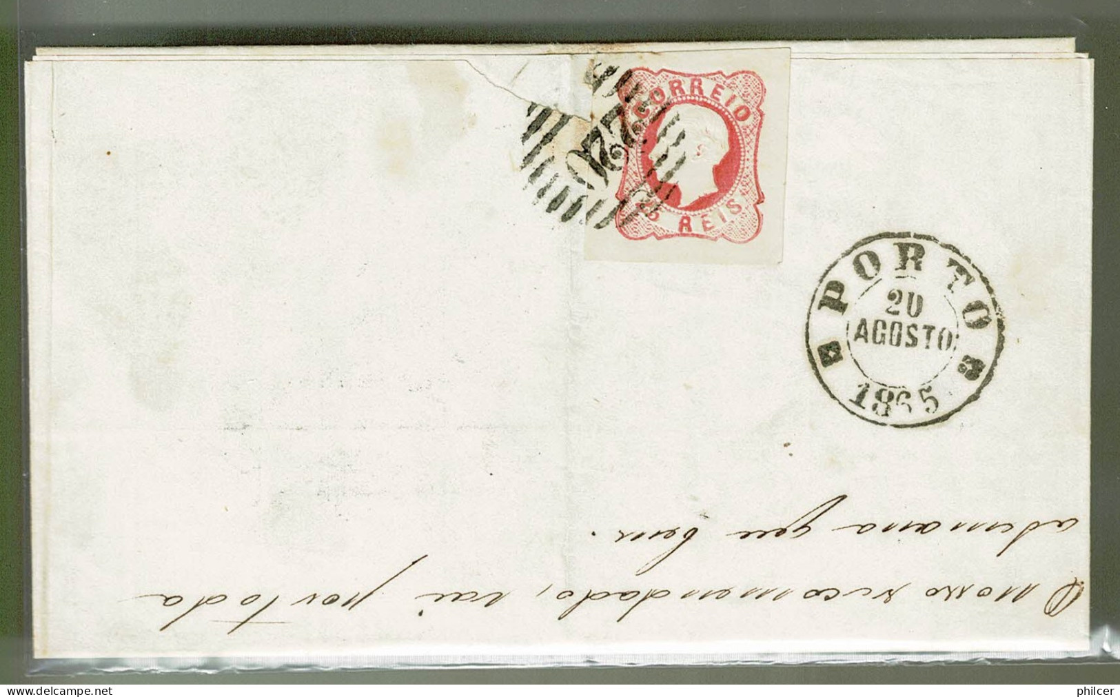 Portugal, 1863, # 16, Fafe-Lisboa - Storia Postale