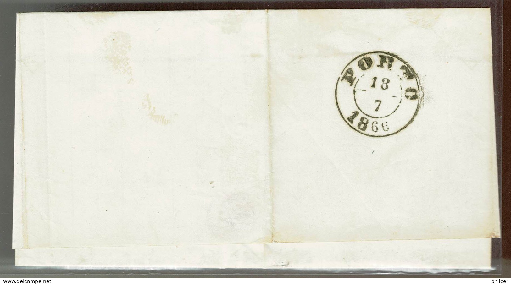 Portugal, 1866, # 16, Lisboa-Porto - Lettres & Documents