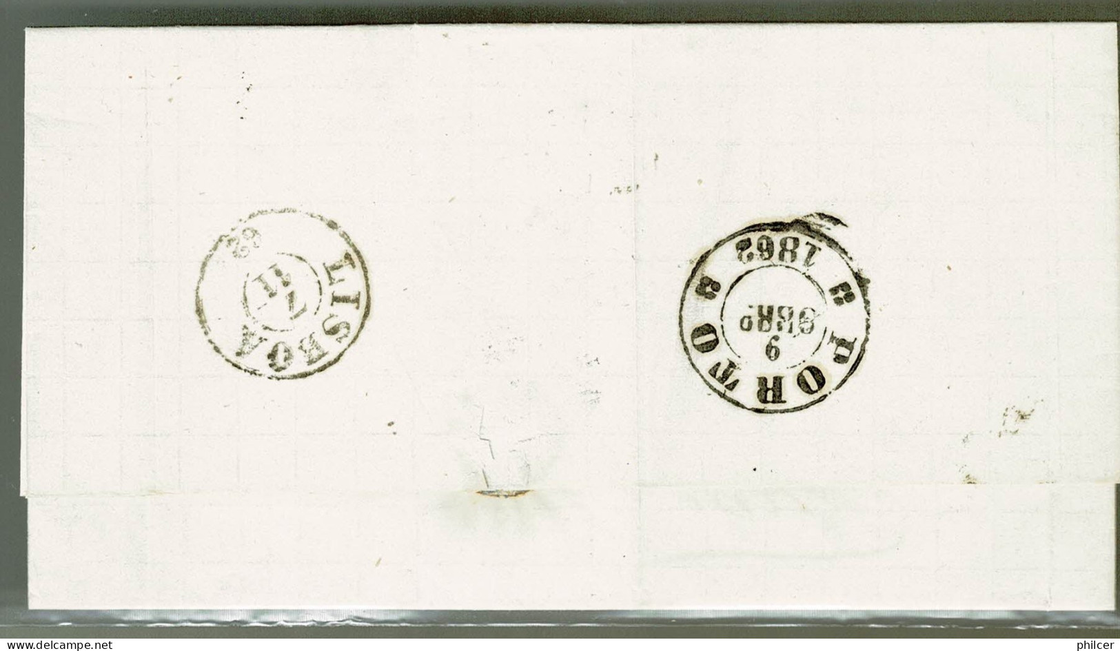 Portugal, 1862, # 16, Lisboa-Porto - Briefe U. Dokumente