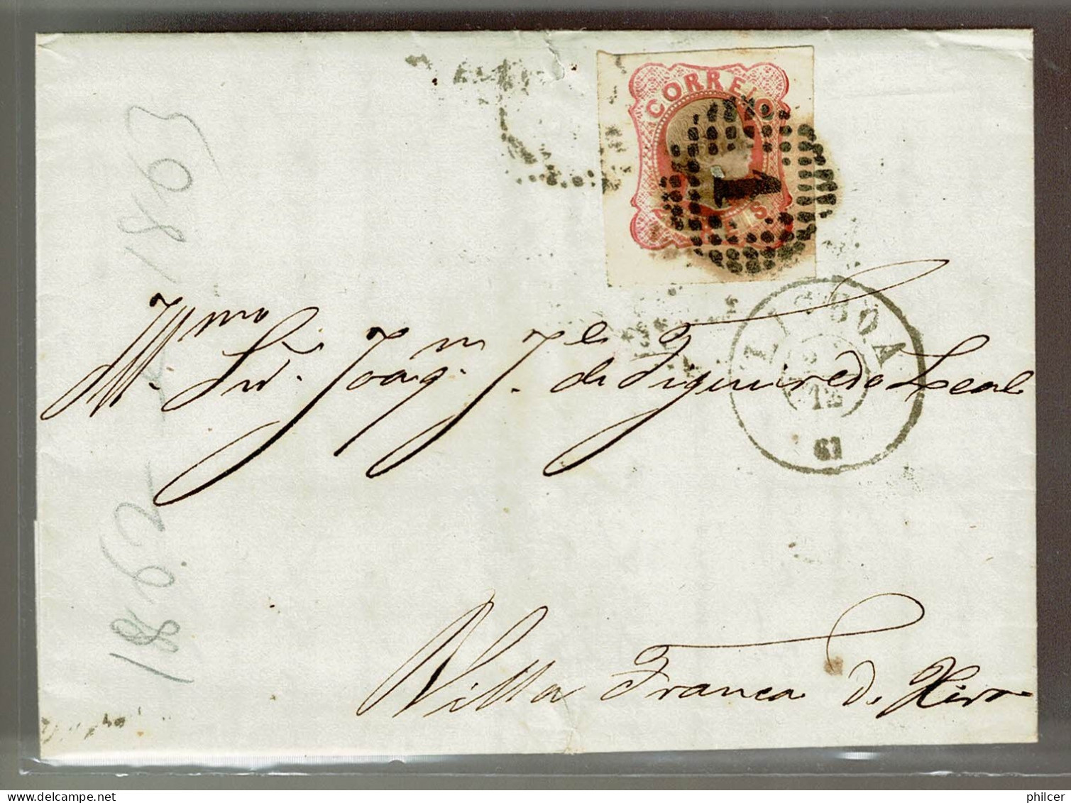 Portugal, 1861, # 13, Lisboa-Vila Franca De Xira - Cartas & Documentos