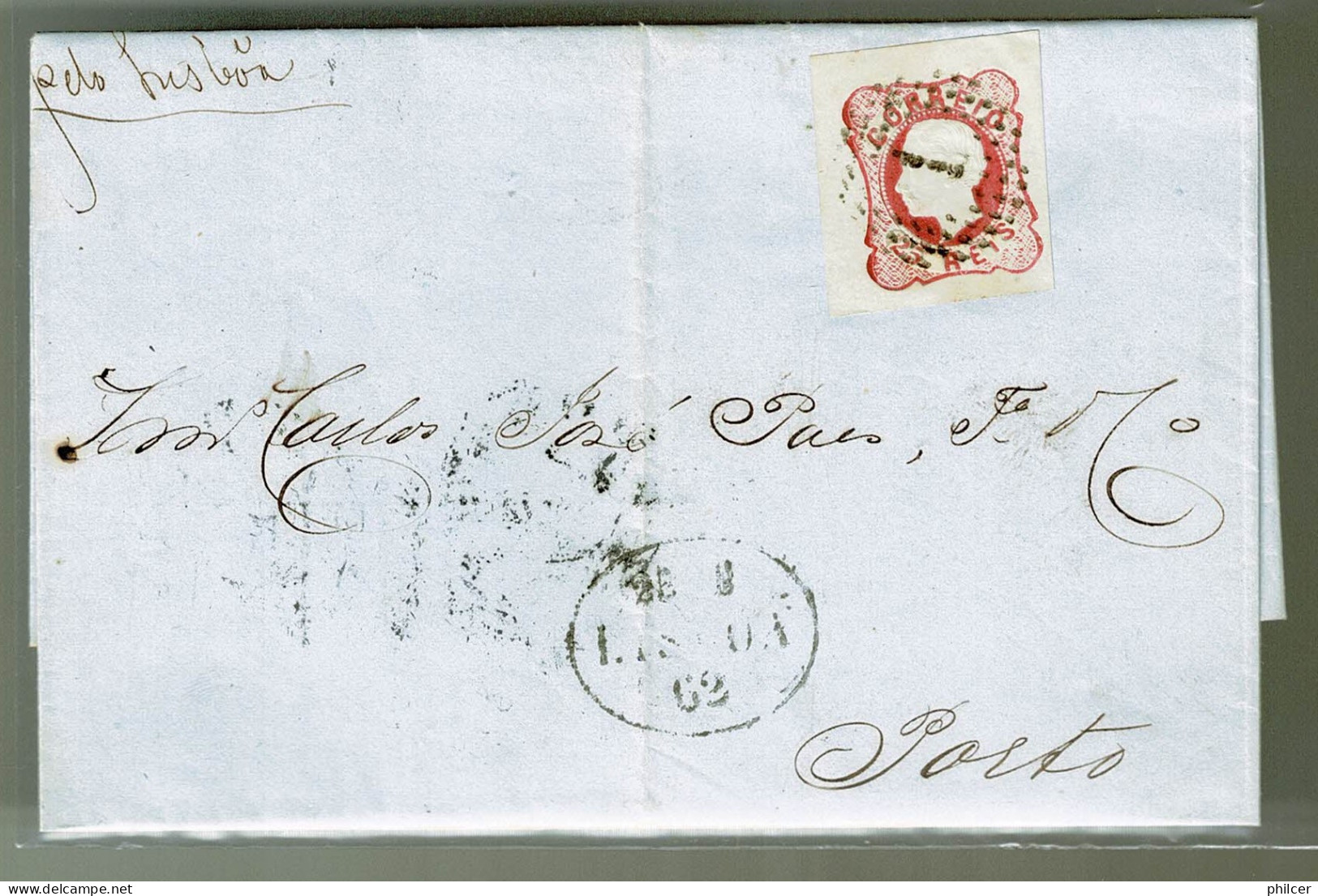 Portugal, 1862, # 16, Lisboa-Porto - Briefe U. Dokumente