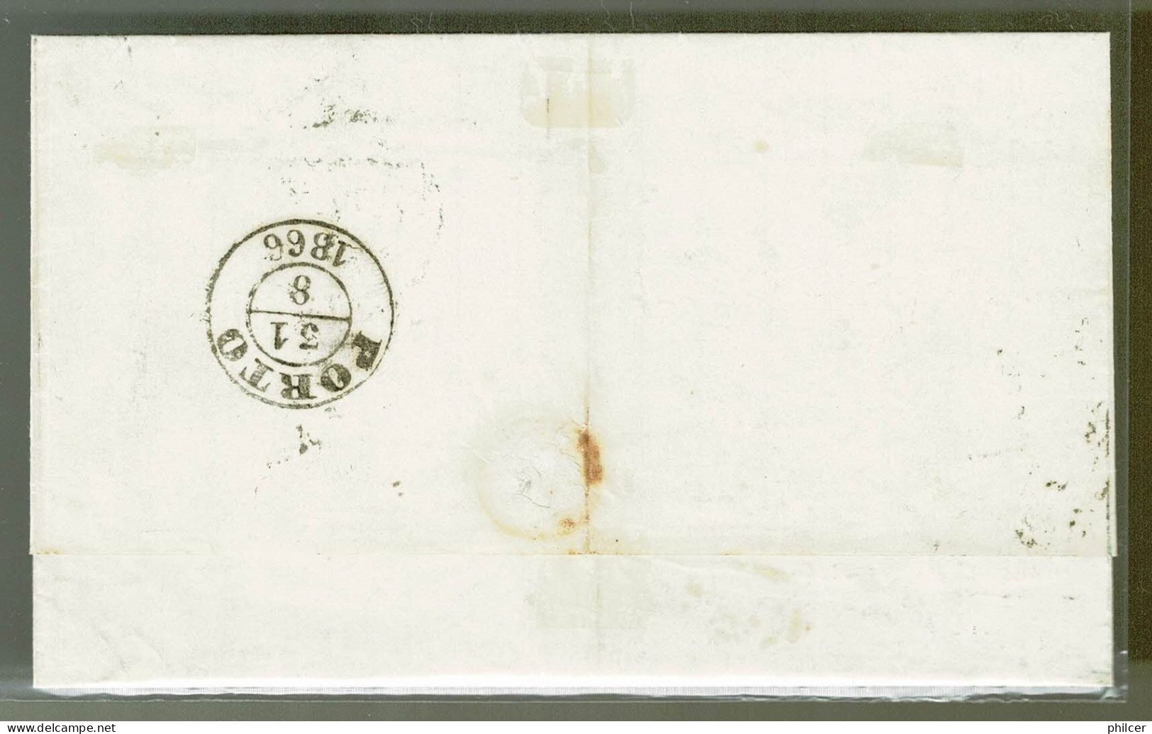 Portugal, 1867, # 17, Lisboa-Porto - Lettres & Documents