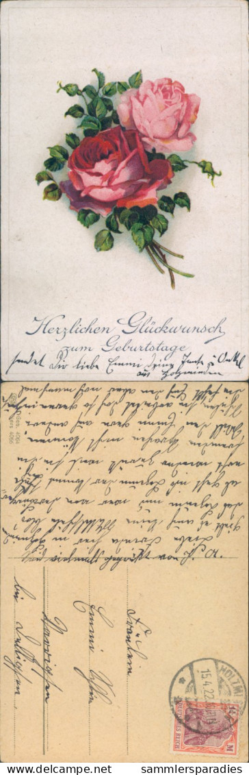 X265 AK Grußkarte Geburtstag S. Bild Gel. 1922 Holzminden - Anniversaire