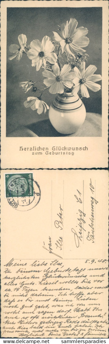 X258 AK Grußkarte Geburtstag Siehe Bild Gel. 1940 Göttingen - Anniversaire