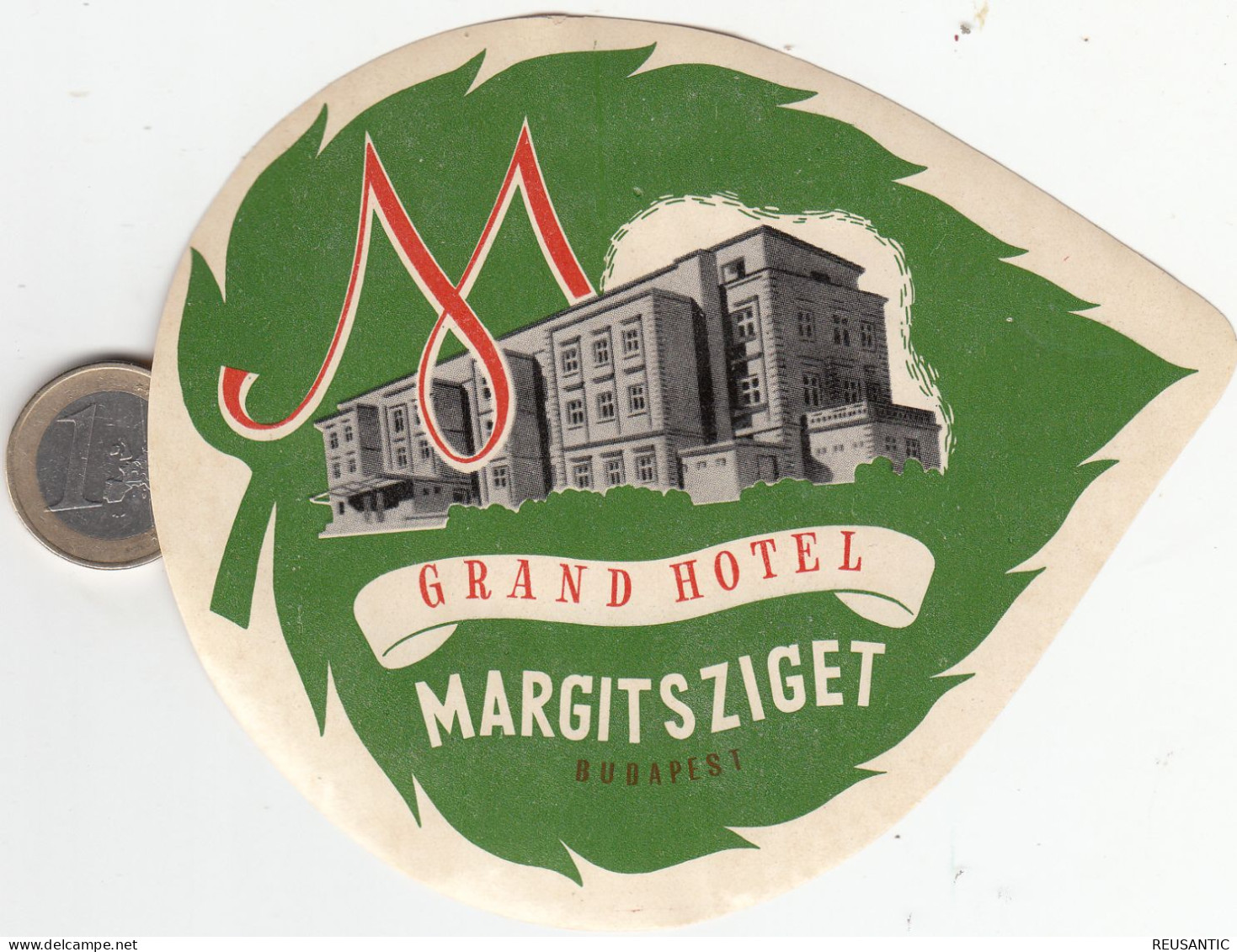 ETIQUETA - STICKER - LUGGAGE LABEL   HOTEL MARGITSZIGET - BUDAPEST -  HONGRIE - HUNGARY - Etiquetas De Hotel