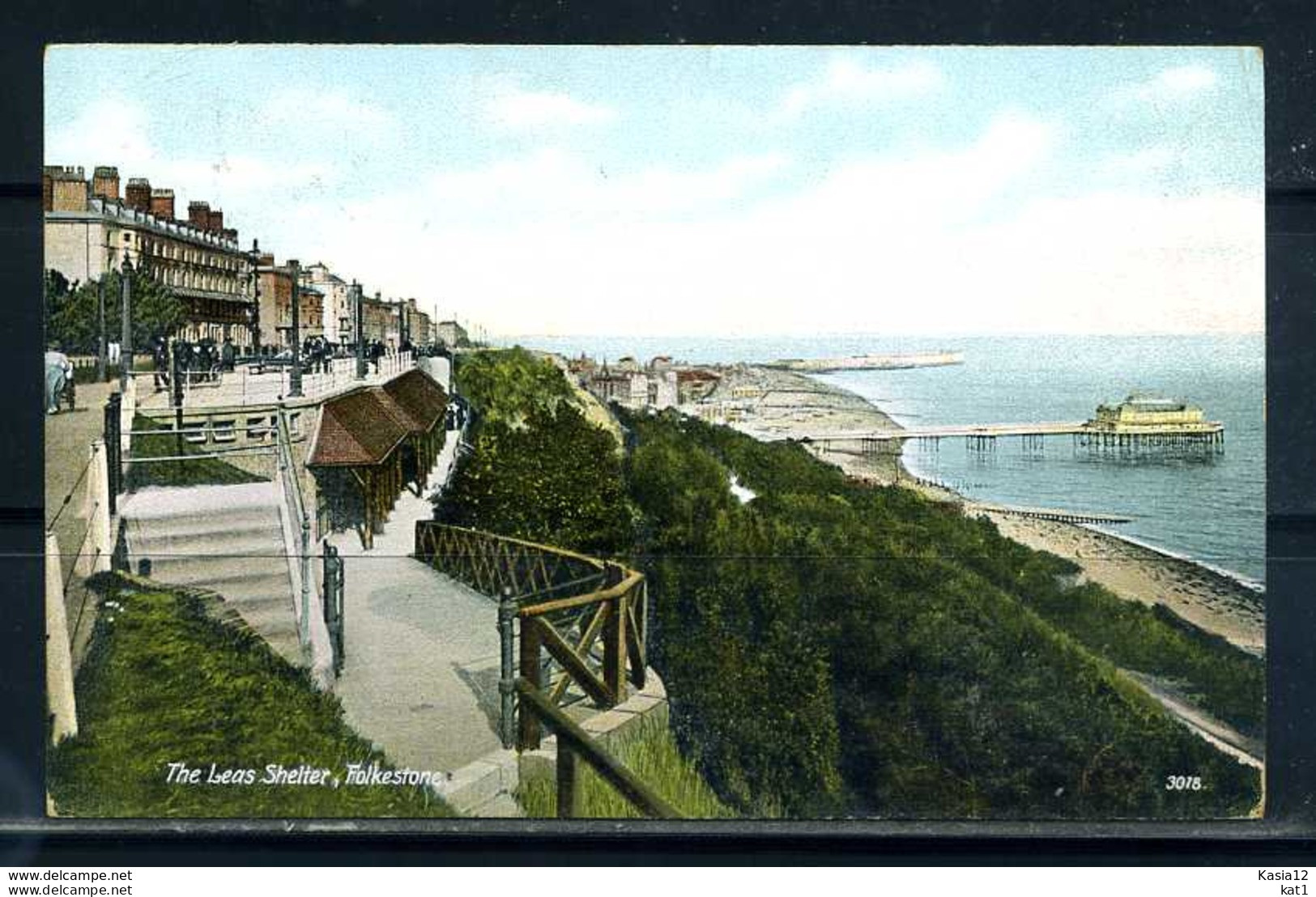 K10920)Ansichtskarte: Folkestone, The Leas Shelter - Folkestone