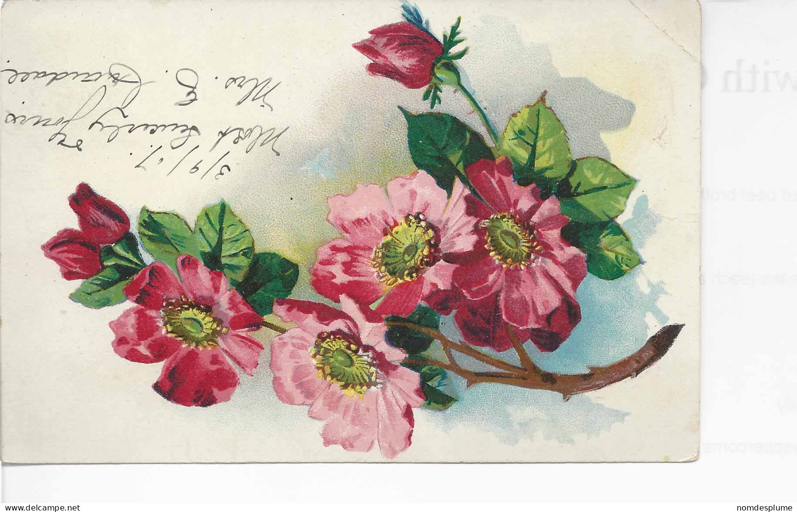 26290) Canada Quebec 1907 Closed Postmark Cancel Postcard Flowers - Storia Postale