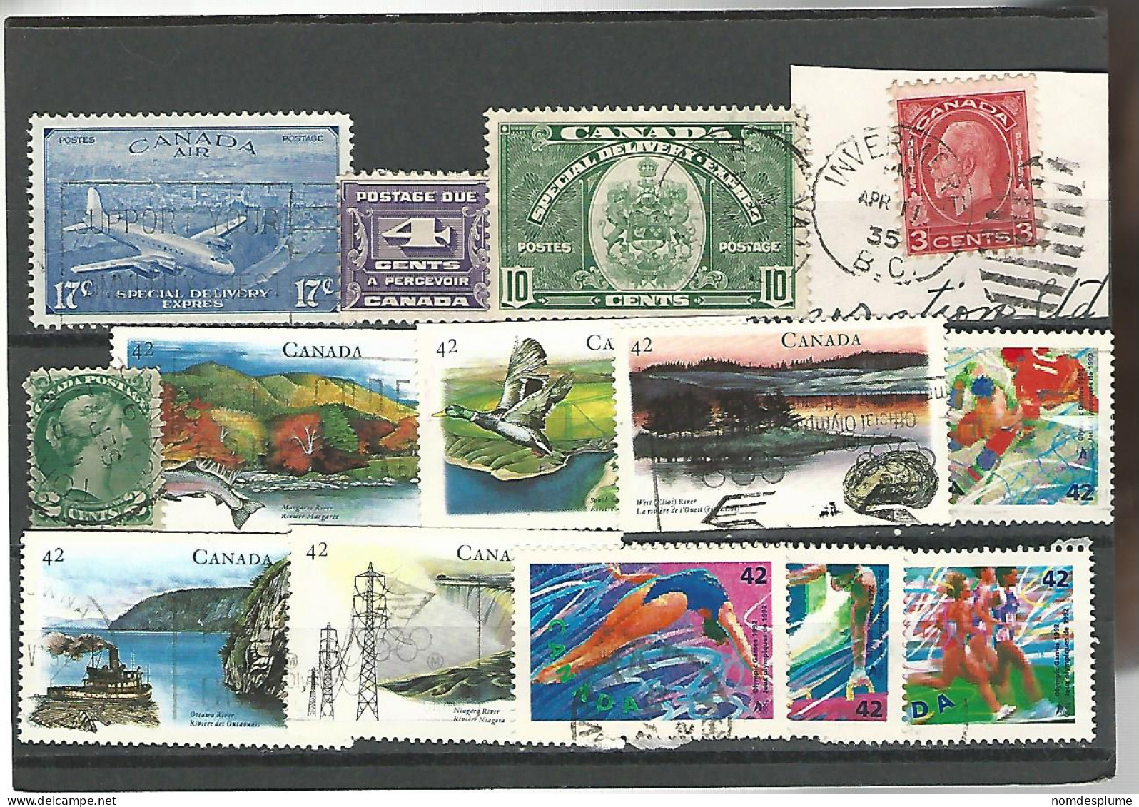 54535 ) Collection Canada Queen King Special Delivery Air Postage Due - Colecciones