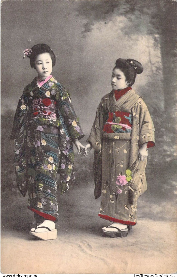 Asie - Femmes Asiatiques En Tenue - Colorisé - Folklore - Carte Postale Ancienne - Other & Unclassified