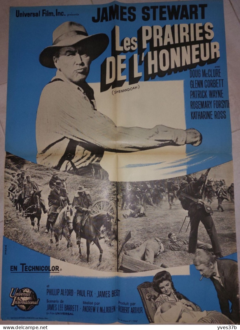 "Les Prairie De L'Honneur" J. Stewart...1965 - Affiche 60x80 - TTB - Posters