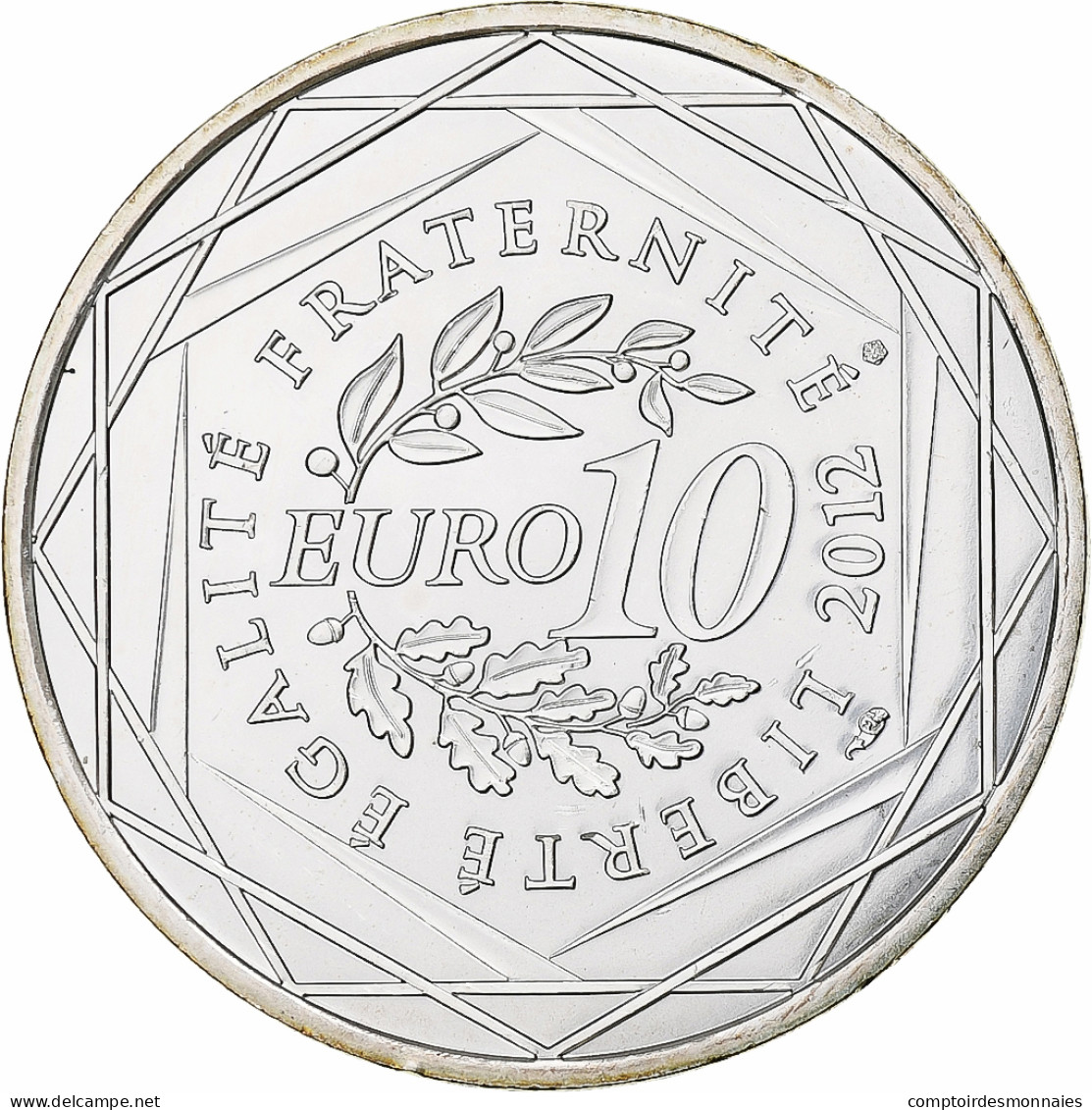 France, 10 Euro, Euros Des Régions, 2012, Paris, Lorraine, SPL, Argent - France