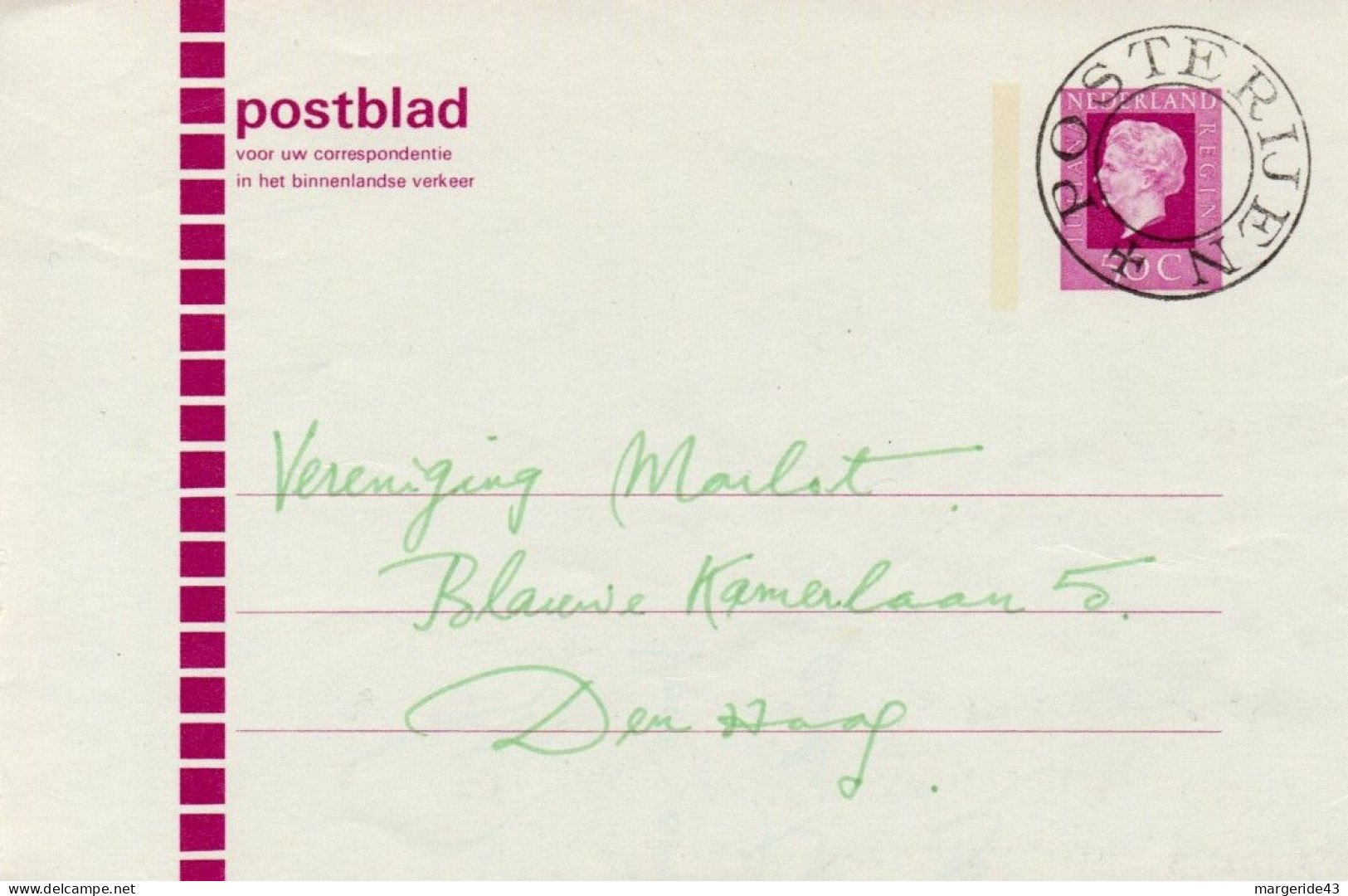 PAYS BAS ENTIER LETTRE - Storia Postale